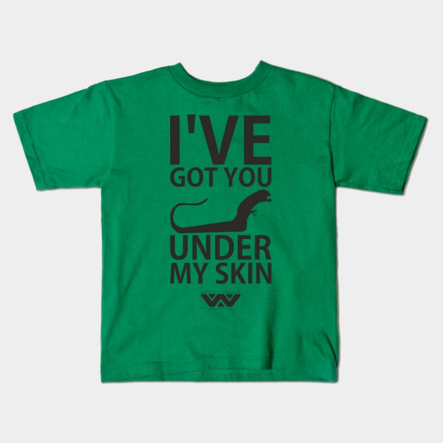 Under my skin black Kids T-Shirt by LordDanix